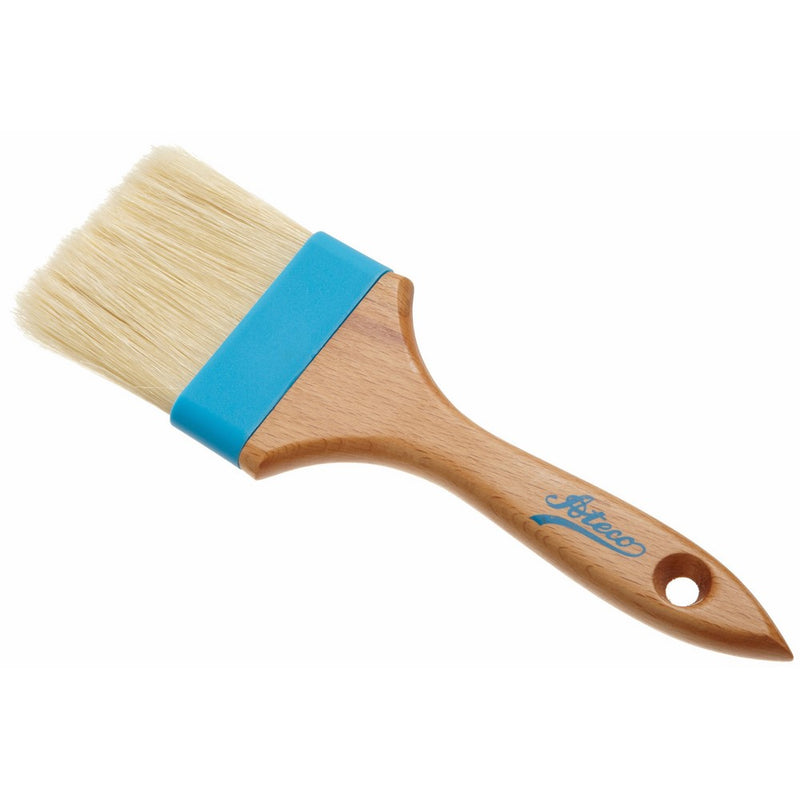Ateco 60230 Pastry Brush, 3-Inch Wide Head with Natural White Boar Bristles, Composite Ferrule & Wood Handle