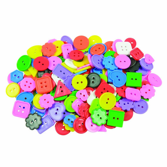 ROYLCO R2131 Bright Buttons, Assorted Sizes, Shapes and Color, 1/2-Pound