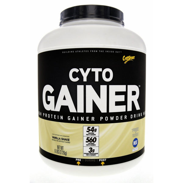 CytoSport Cyto Gainer Protein Powder, Vanilla Shake, 54g Protein, 6 Pound