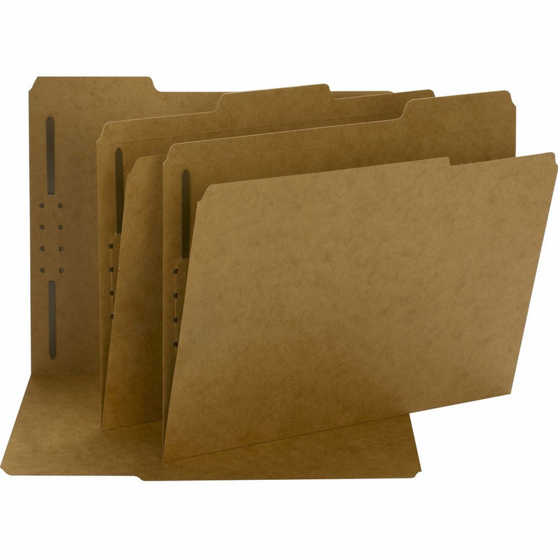 Smead Fastener File Folder, 1 Fastener, Reinforced 1/3-Cut Tab, Letter Size, Kraft, 50 per Box (14834)