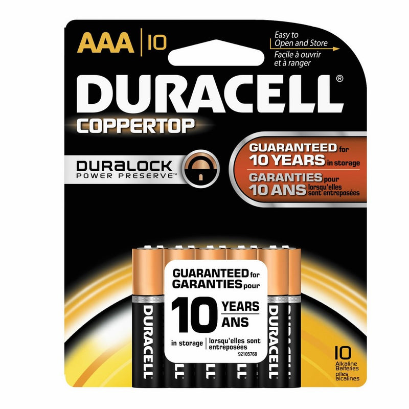 Duracell Coppertop Alkaline AAA Batteries - 10 Count