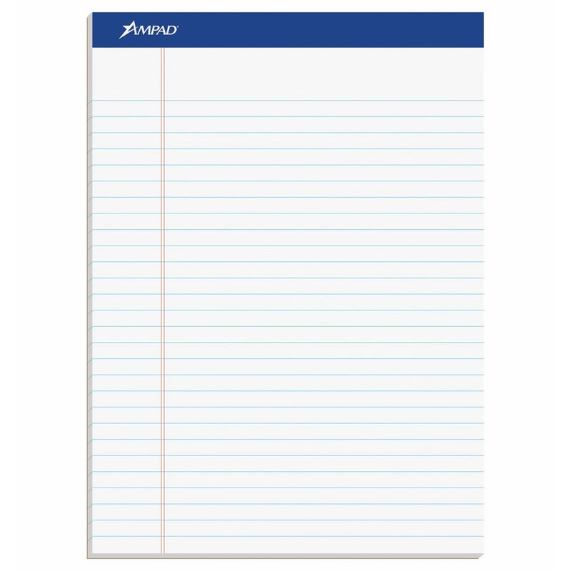 Ampad Perforated Pad, 8-1/2 x 11-3/4, White, Legal Ruling, 50 Sheets per Pad (20-360)