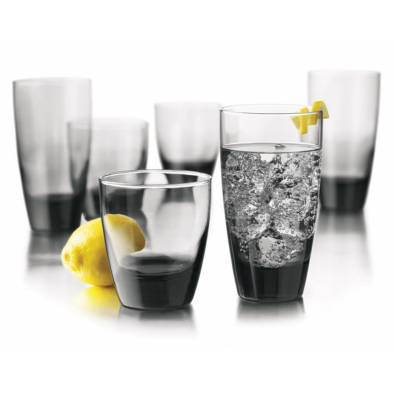 Libbey Classic Smoke 16-piece Drinkware Glass Set