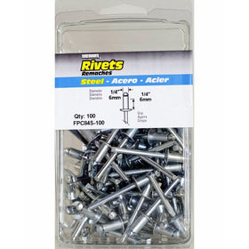 Surebonder FPC84S-100 1/4-inch Steel Short Rivets (100 per box)