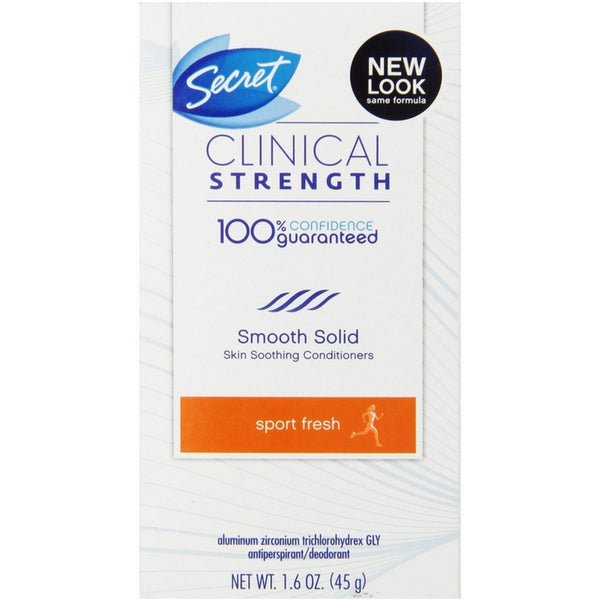 Secret Clinical Strength Antiperspirant and Deodorant Soft Solid, Sport Fresh, 1.6 Oz.