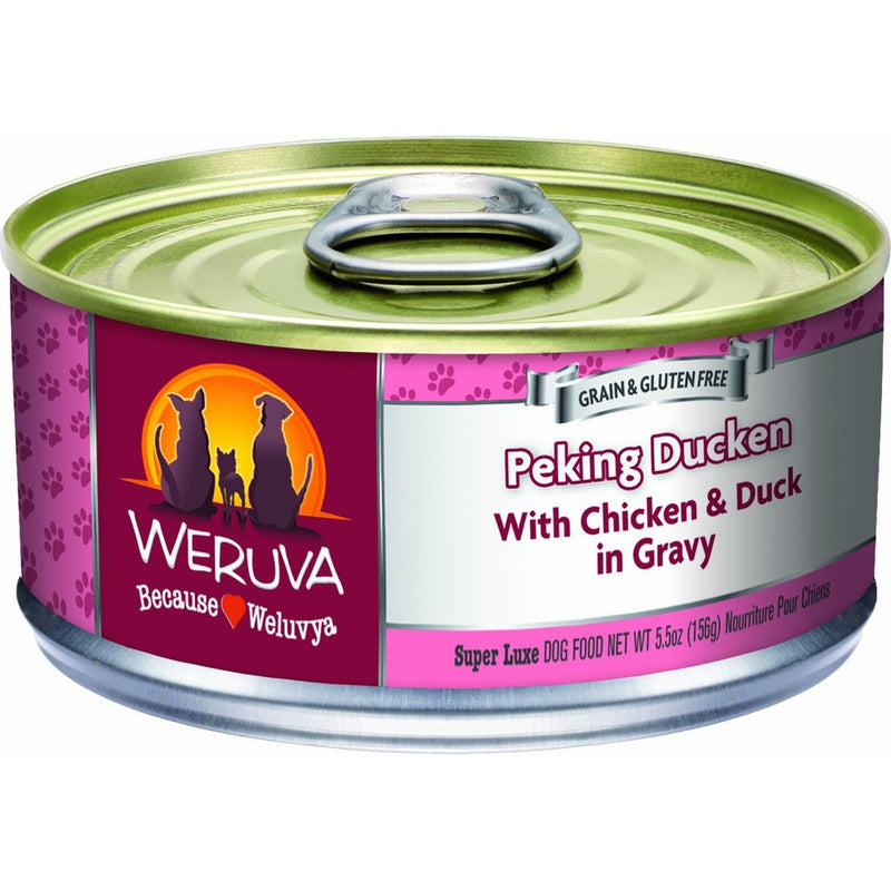 Weruva Classic Dog Food, Peking Ducken with Chicken & Duck in Gravy, 5.5oz Can (Pack of 24)