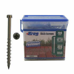 KREG SDK-C2SS-700 2-Inch, #8 Coarse, Stainless Steel Deck Screw, 700 Ct