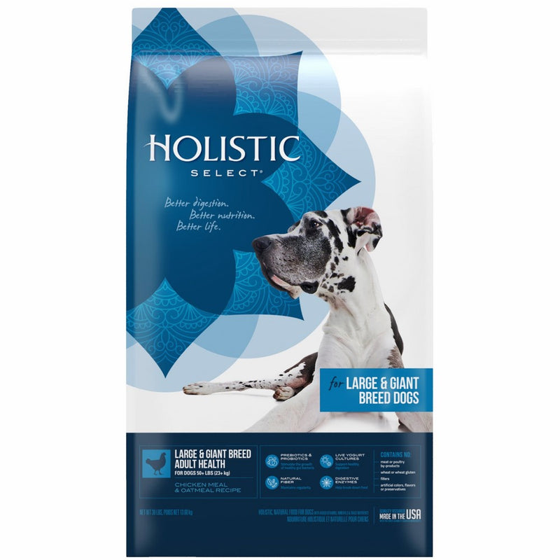 Holistic Select Natural Dry Dog Food, Large & Giant Breed Adult Recipe, 30-Pound Bag