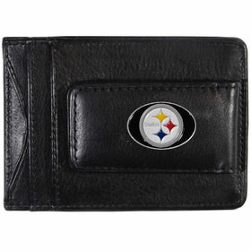 NFL Pittsburgh Steelers Leather Money Clip Cardholder