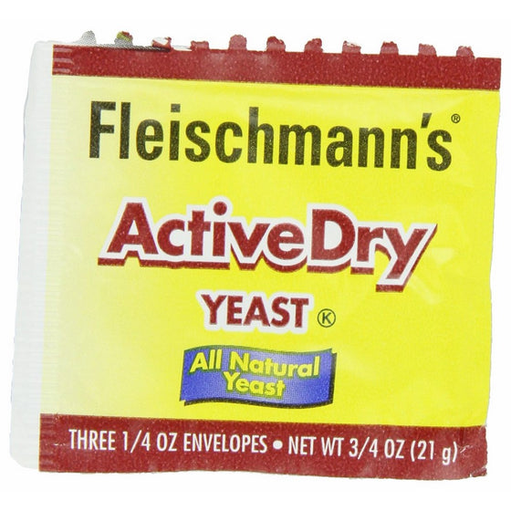 Fleischmann's Yeast Active Dry, 0.75-Ounce Pouches (Pack of 5)