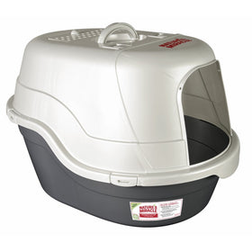 Nature's Miracle Oval Hooded Flip Top Litter Box, White