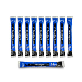 Cyalume SnapLight Blue Glow Sticks – 6 Inch Industrial Grade, Ultra Bright Light Sticks with 8 Hour Duration (Pack of 10)