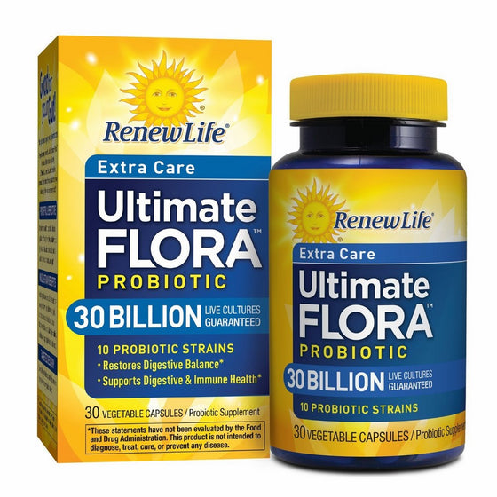 Ultimate Flora Extra Care Probiotic Supplement Vegetable Capsules - 30 Ct