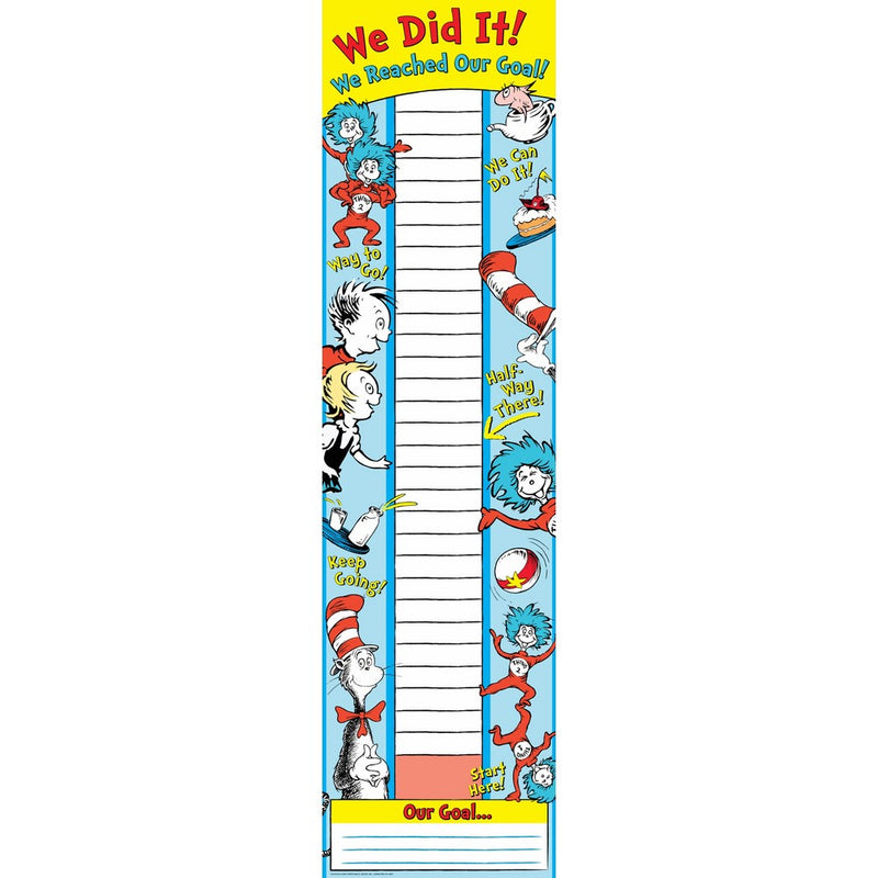 Eureka School 849583 Eureka Dr. Seuss Vertical Classroom Banner, Goal Setting, Measures 45 x 12