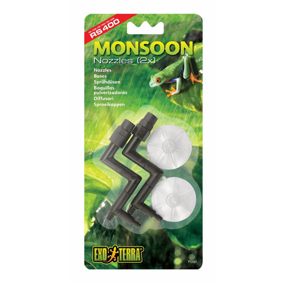 Exo Terra Nozzles Replacement for Monsoon RS400 High-Pressure Rainfall System, 2-Pack
