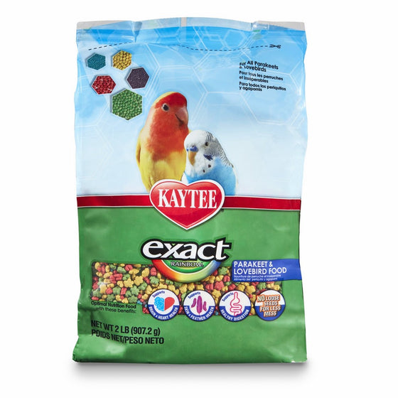 Kaytee Exact Rainbow Parakeet & Lovebird Food, 2-Pound