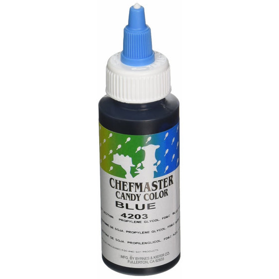 Chefmaster Liquid Candy Color, 2-Ounce, Blue