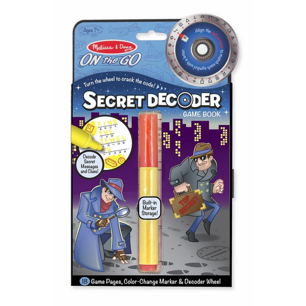 Melissa & Doug On the Go Spy Mystery Secret Decoder Book With Decoder Wheel and Magic-Reveal Pen