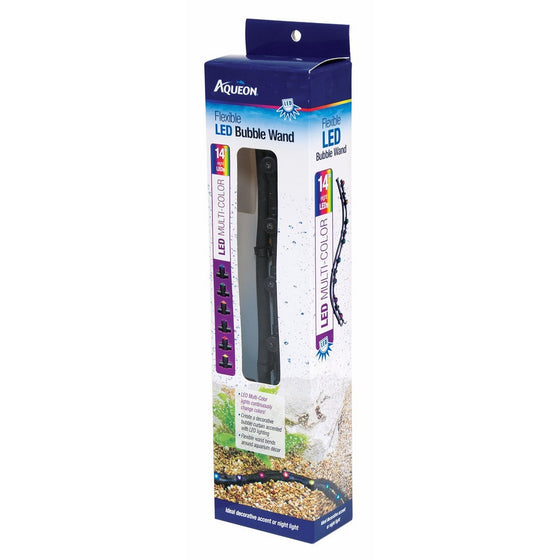 Aqueon Multi-Color Flexible LED Bubble Wand Aquarium Light, 14-Inch