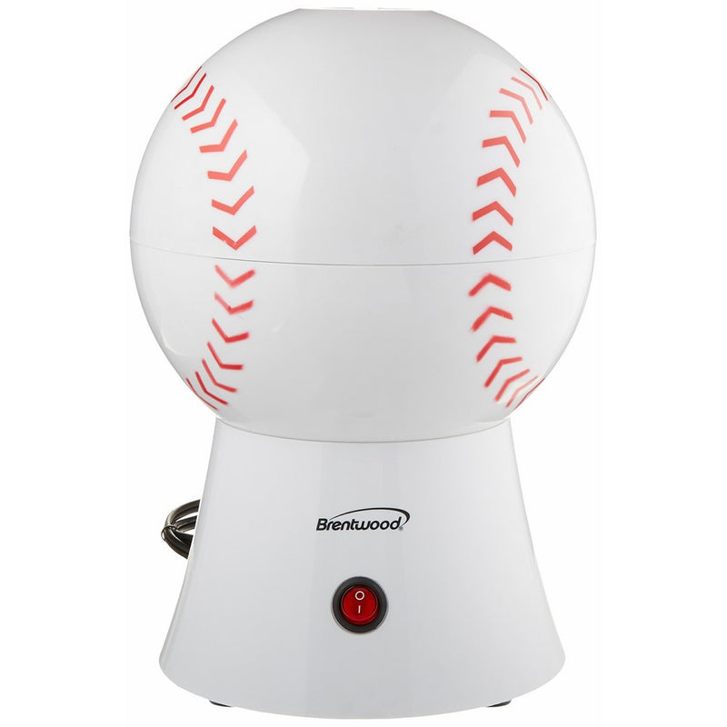 Brentwood PC-485 Baseball Popcorn Maker, 8 x 7.25 x 11.5-Inch, White and Red Tone