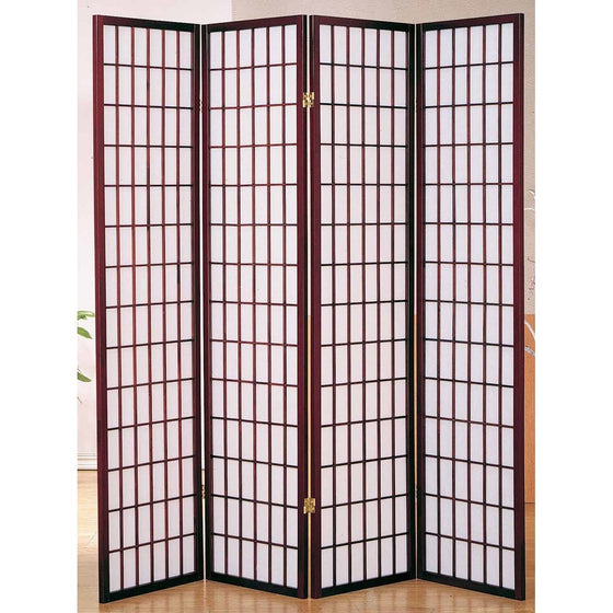 Milton Greens Stars 7033CH 4-Panel Dean Room Divider, Cherry