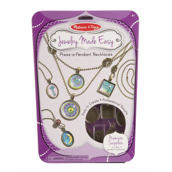 Melissa & Doug Jewelry Made Easy Press-a-Pendant Necklace-Making Set