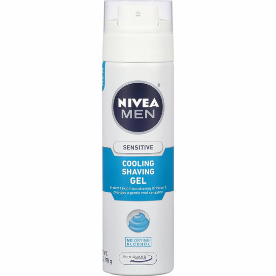 NIVEA Men Sensitive Cooling Shaving Gel 7 Ounce (Pack of 3)