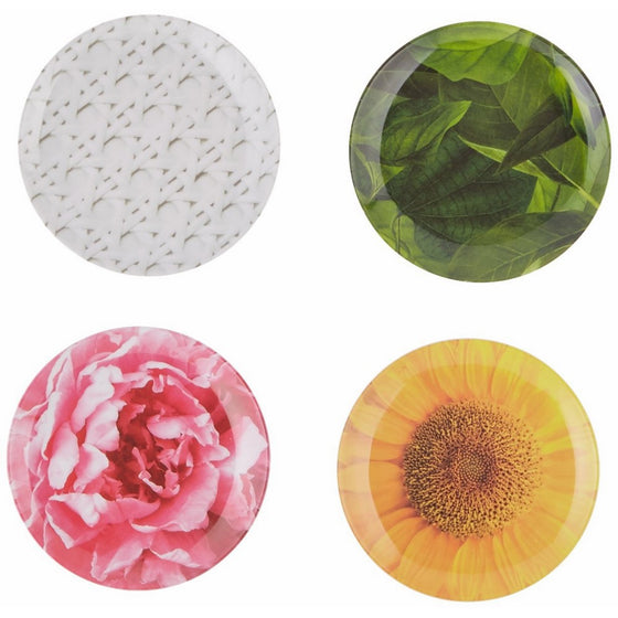 Kate Spade New York Patio Floral Melamine Coaster Set, Floral, , Multi