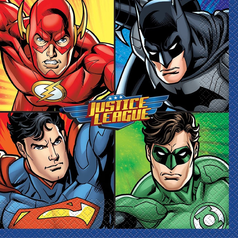 Unique Justice League Party Napkins, 16ct