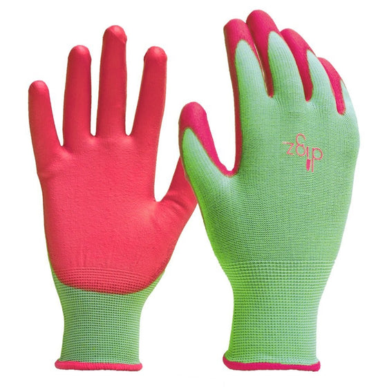 Digz Stretch Knit Garden Gloves with Polyurethane Coating, Large