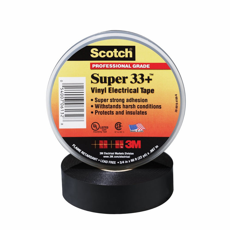 Scotch Super 33 Vinyl Electrical Tape, 3/4 in x 66 ft