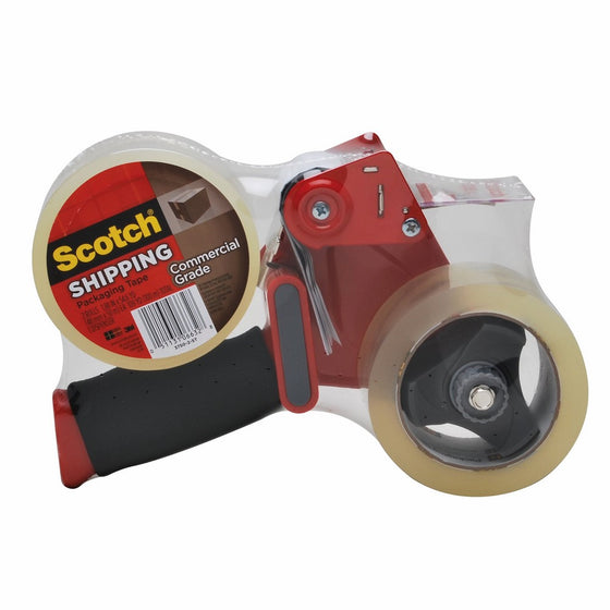 Scotch Commercial Grade Shipping Tape, 2 Rolls of Tape, 1 Dispenser (3750-2-ST)
