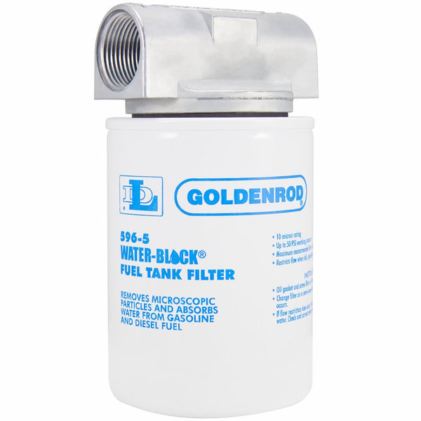 GOLDENROD (596) Canister Water-Block Fuel Tank Filter with 1" NPT Top Cap