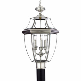 Quoizel NY9043P Newbury 3-Light Outdoor Lantern, Pewter