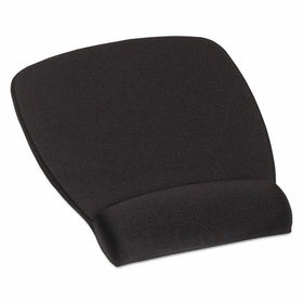 3M Foam Mouse Pad with Wrist Rest, Comfortable Support with Durable Fabric Cover with Anti-microbial Product Protection, Black (MW209MB)