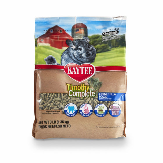 Kaytee Timothy Hay Complete Chinchilla Food, 3-lb bag