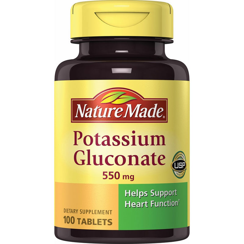 Nature Made Potassium Gluconate 550 mg Tablets 3 Pack