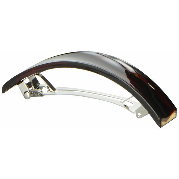 Caravan Canal Tubular Barrette For Thick Hair Tortoise Shell