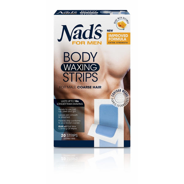 Nad's for Men Hair Removal Strips, 20 Count