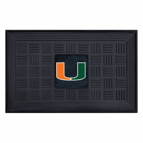 Fanmats NCAA University of Miami Hurricanes Vinyl Door Mat