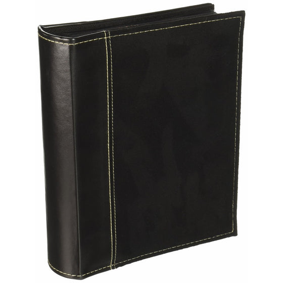 Pioneer Photo Albums 208 Pocket Sewn Faux Suede and Leatherette Cover Album for 4 by 6-Inch Prints, Black