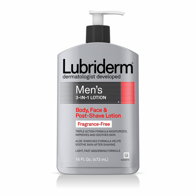 Lubriderm Men's 3-In-1 Fragrance-Free Lotion, 16 Fl. Oz.