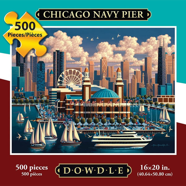 Dowdle Folk Art Chicago Navy Pier Puzzle