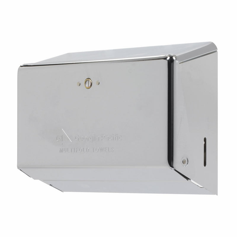Georgia-Pacific 54720 Chrome Multifold Space Saver Paper Towel Dispenser, 11.63" Width x 4.25" Length