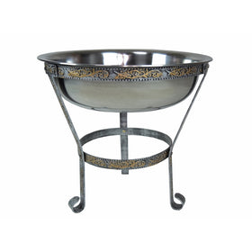 Oakland Living 8046-AP 20-Inch Stainless Steel Ice Bucket and Stand