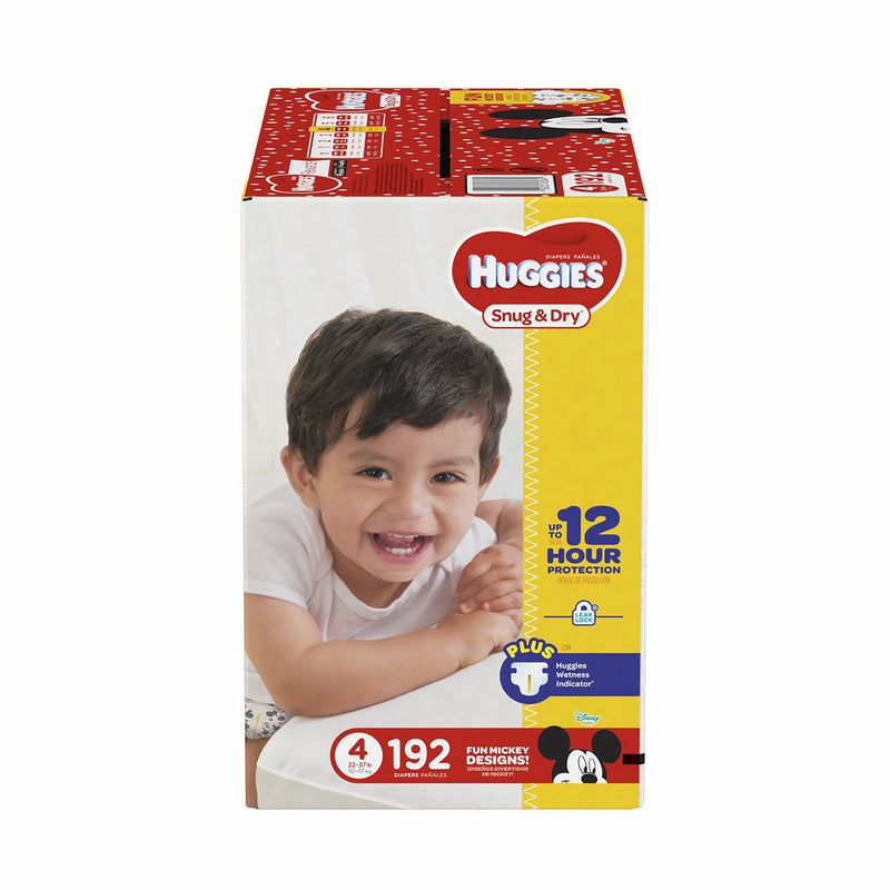 HUGGIES Snug & Dry Diapers, Size 4, 192 Count (Packaging May Vary)