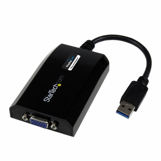 StarTech.com USB 3.0 to VGA External Video Card Multi Monitor Adapter for Mac and PC USB32VGAPRO Black