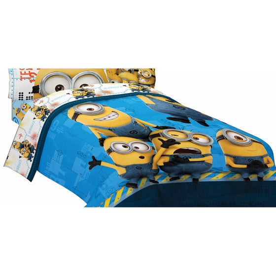 Universal ML440C Minions Testing 1234 Microfiber Twin/Full Comforter, 72 by 86-Inch