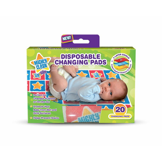 Mighty Clean Baby Disposable Changing Pad - 20 ct