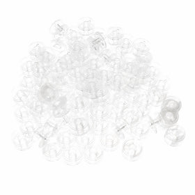 KLOUD City100pcs Clear Plastic Sewing Machine Flat Bobbins/Empty Wire Spool